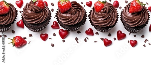 Valentine's day chocolate cupcake heart frame wallpaper photo