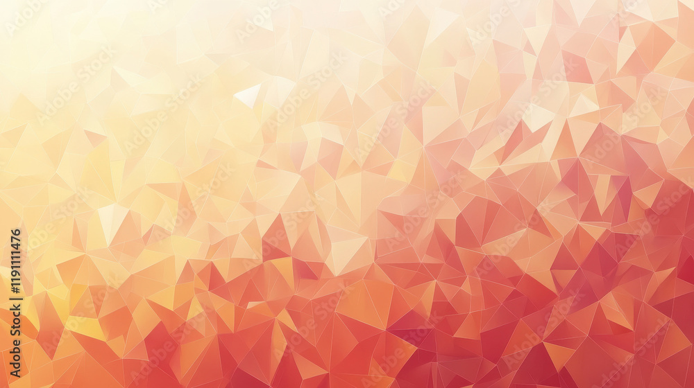 Fototapeta premium Colorful abstract polygonal background with warm tones and gradients.