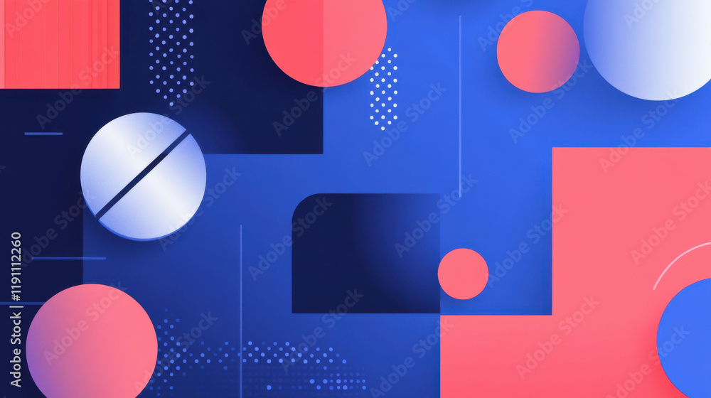 Dynamic abstract design with colorful geometric shapes and patterns. Dynamic abstract design with colorful geometric shapes and patterns.