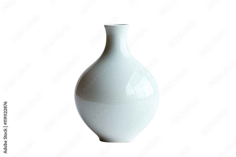 Beautiful White Porcelain Vase in Modern Setting Beautiful White Porcelain Vase in Modern Setting