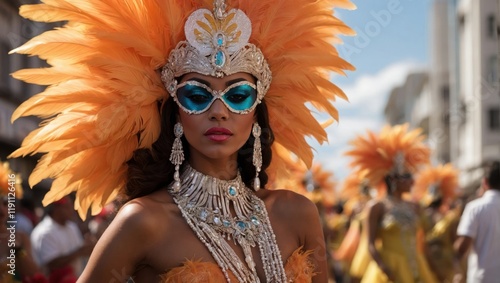 street during the Brazilian carnival photo