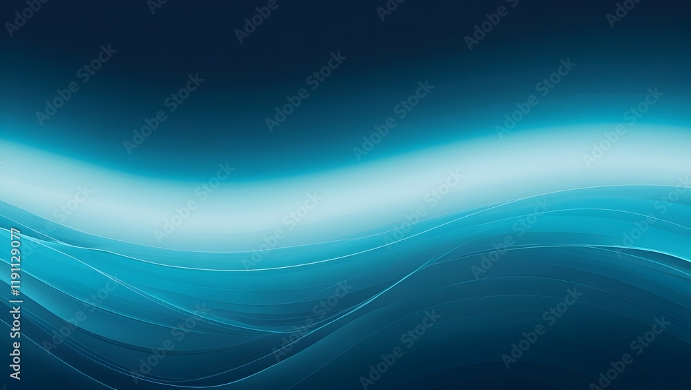 Fototapeta premium Refreshing Ocean Blue to Aqua Cyan Gradient Background – Perfect for Digital and Creative Projects