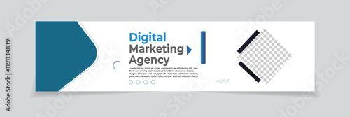 Modern abstract social media LinkedIn marketing banner cover photo design