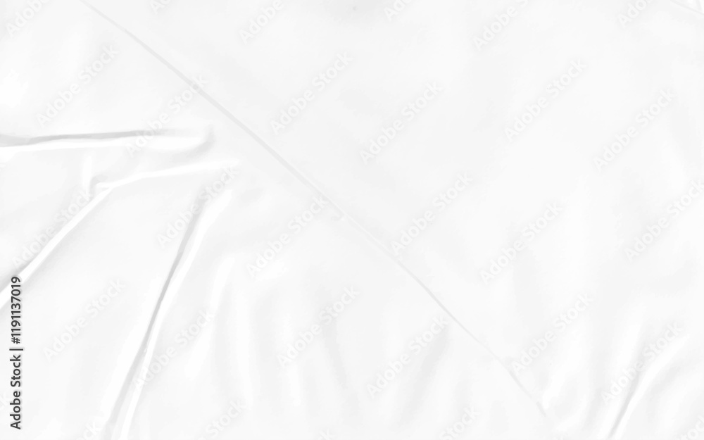 Fototapeta premium Abstract Background on isolated. Abstract white waves. Wave from Curtain. White wave background. Fabric cotton backdrop White linen canvas crumpled