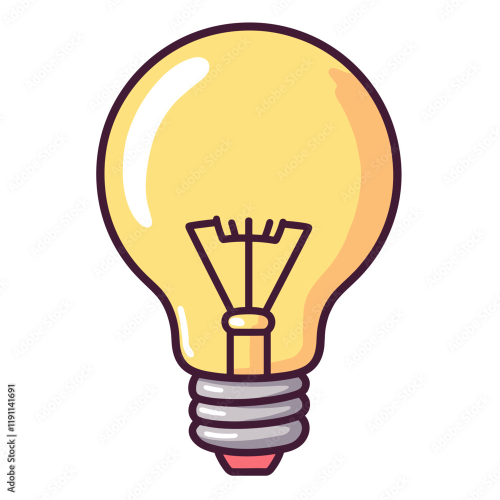Light bulb illustration on white background Light bulb illustration on white background