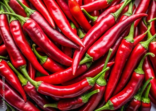 Wallpaper Mural Vibrant Red Chili Peppers on White Background - Low Light Stock Photo Torontodigital.ca
