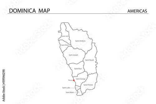 Dominica Map Outline