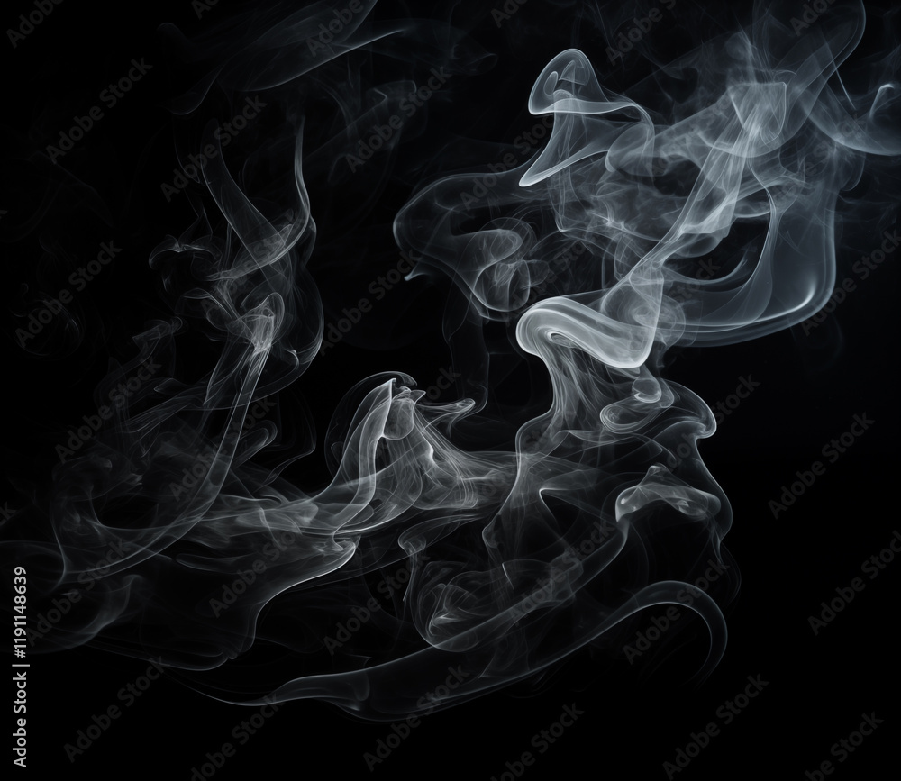 Captivating Vertical Rising Smoke with Curved Patterns Creating an Ethereal Atmosphere for Imagery Captivating Vertical Rising Smoke with Curved Patterns Creating an Ethereal Atmosphere for Imagery