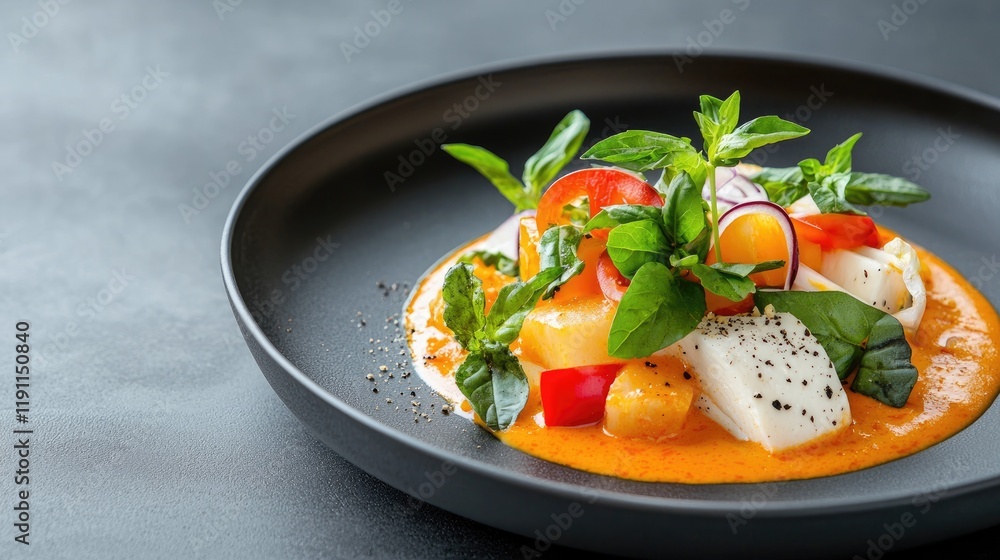 Fresh Vegetable Salad with Colorful Ingredients Fresh Vegetable Salad with Colorful Ingredients