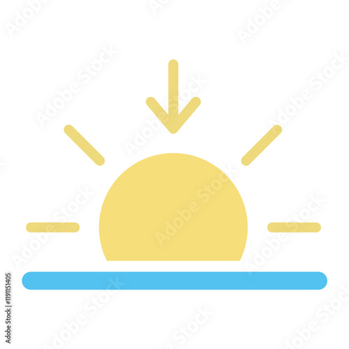 Flat Weather Icon symbol Illustration