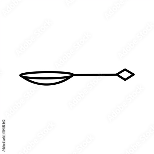 Silhouette of a metal spoon
