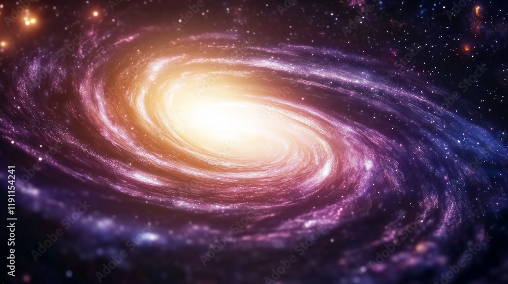 A breathtaking spiral galaxy with luminous swirls of stars, glowing nebulae, and vibrant cosmic colors, illuminating the vast expanse of the universe. The scene captures the beauty A breathtaking spiral galaxy with luminous swirls of stars, glowing nebulae, and vibrant cosmic colors, illuminating the vast expanse of the universe. The scene captures the beauty