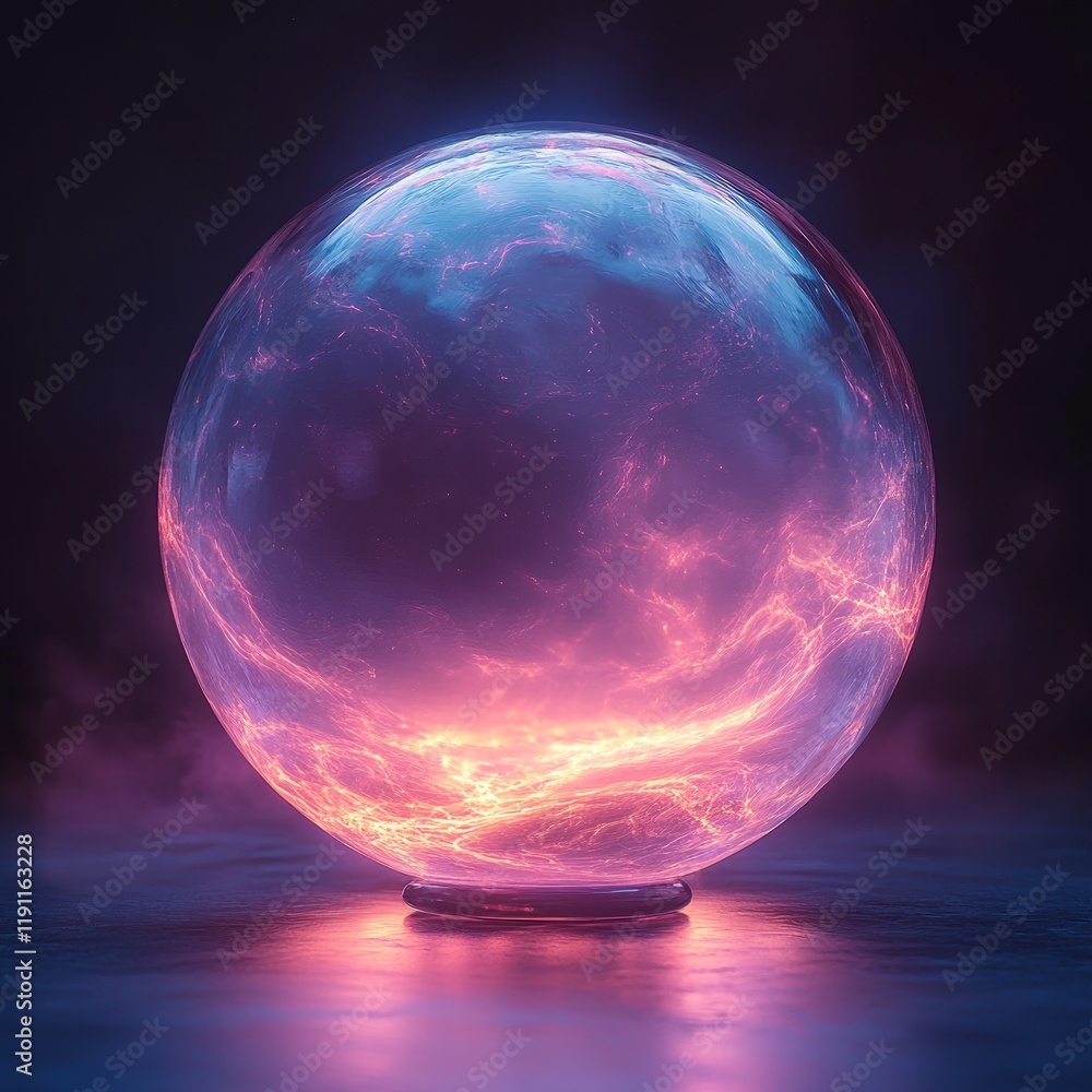 Glowing orb, vibrant plasma, dark background. Glowing orb, vibrant plasma, dark background.
