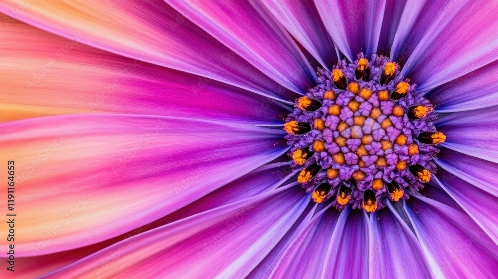 Fototapeta premium Vibrant Purple Flower Close Up Detailed Petals