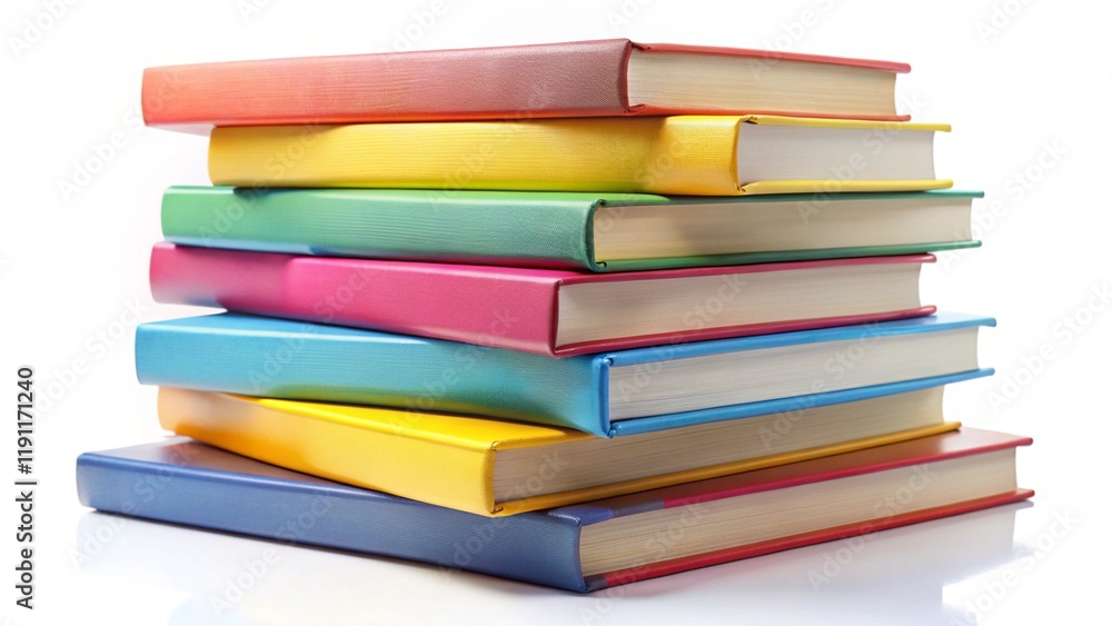 Stack of colorful books isolated on white background. Collection of different books. Hardback books for reading. Back to school and education learning concept
Stack of colorful books isolated on white background. Collection of different books. Hardback books for reading. Back to school and education learning concept
