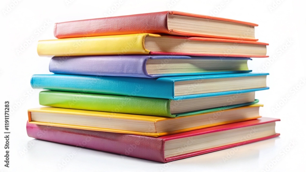 Stack of colorful books isolated on white background. Collection of different books. Hardback books for reading. Back to school and education learning concept
Stack of colorful books isolated on white background. Collection of different books. Hardback books for reading. Back to school and education learning concept