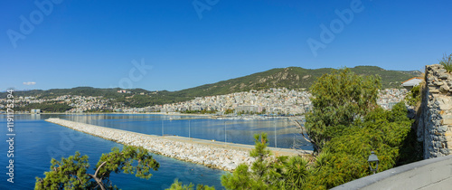 Panoramaansicht von Kavala in Griechenland am Golf von Thasos