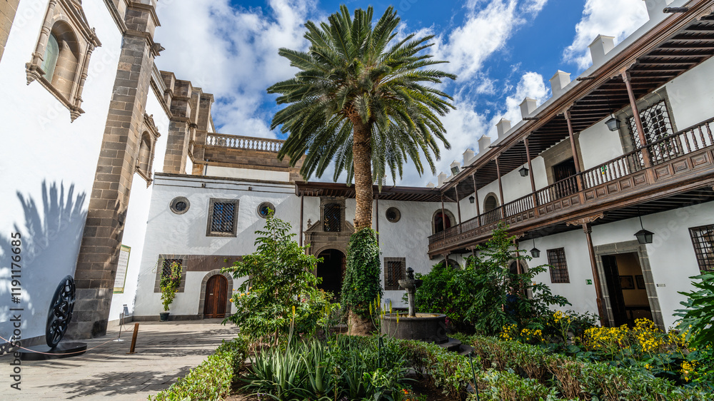Patio of the Cathedral of Santa Ana in Las Palmas de Gran Canaria, Canary Islands, Spain. Patio of the Cathedral of Santa Ana in Las Palmas de Gran Canaria, Canary Islands, Spain.