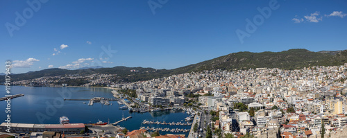 Panoramaansicht von Kavala in Griechenland am Golf von Thasos