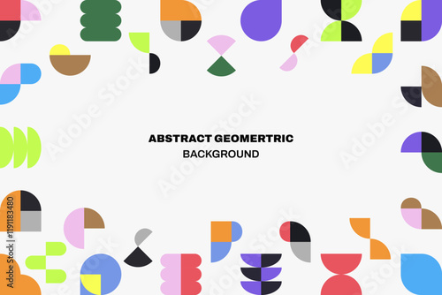 다앵한 색상의 모양으로 이루어진 지오메트리 배경 그래픽 