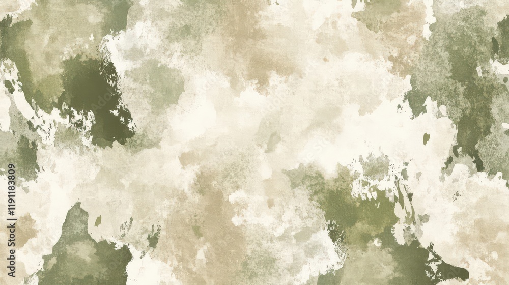 Fototapeta premium Abstract Green and Beige Watercolor Texture 