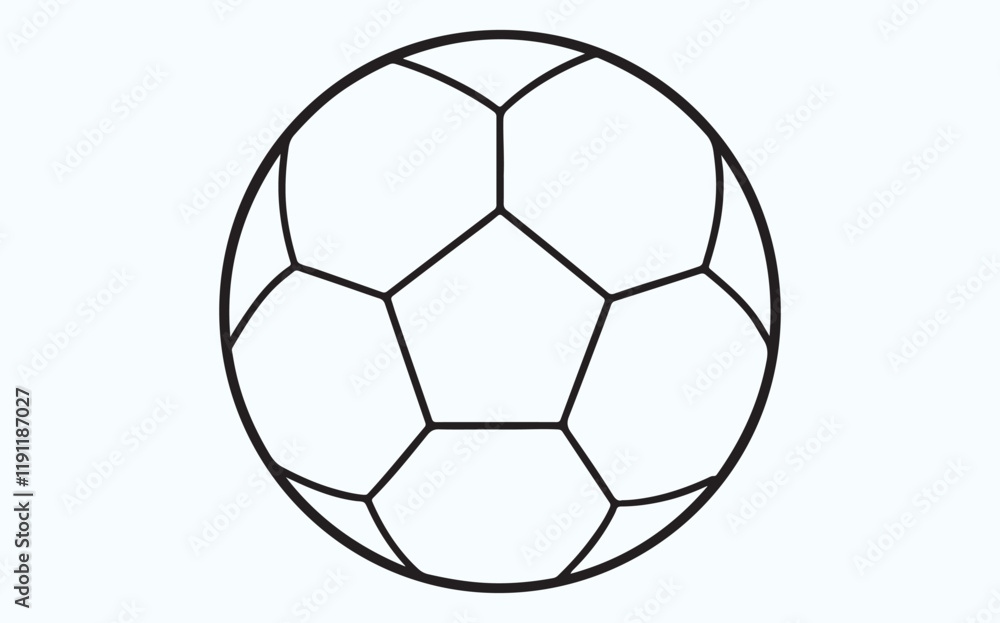 Obraz premium football line art silhouette icon