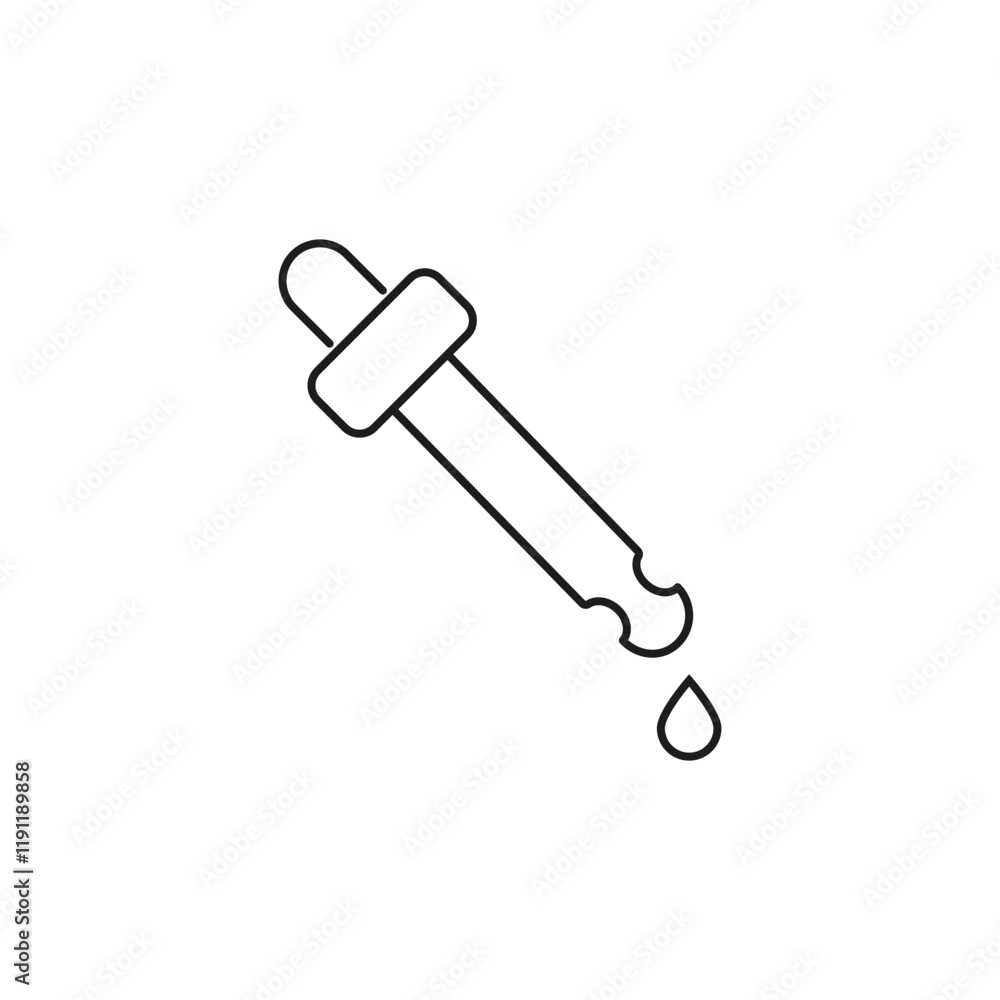 Set of pipette icons. Vector illustration. Set of pipette icons. Vector illustration.