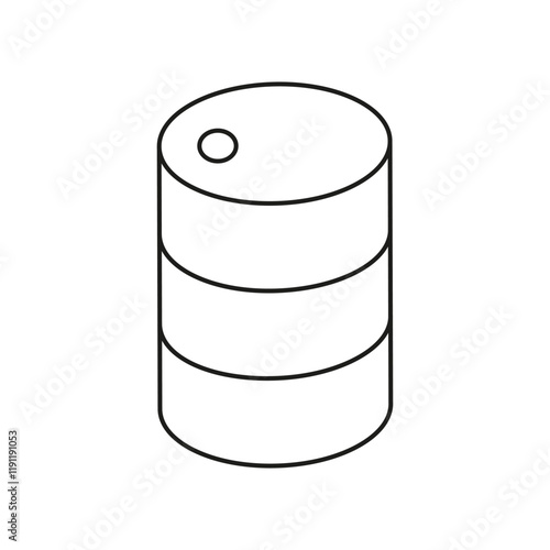 Oil drum container / barrel with sign flat vector icon for apps and websites