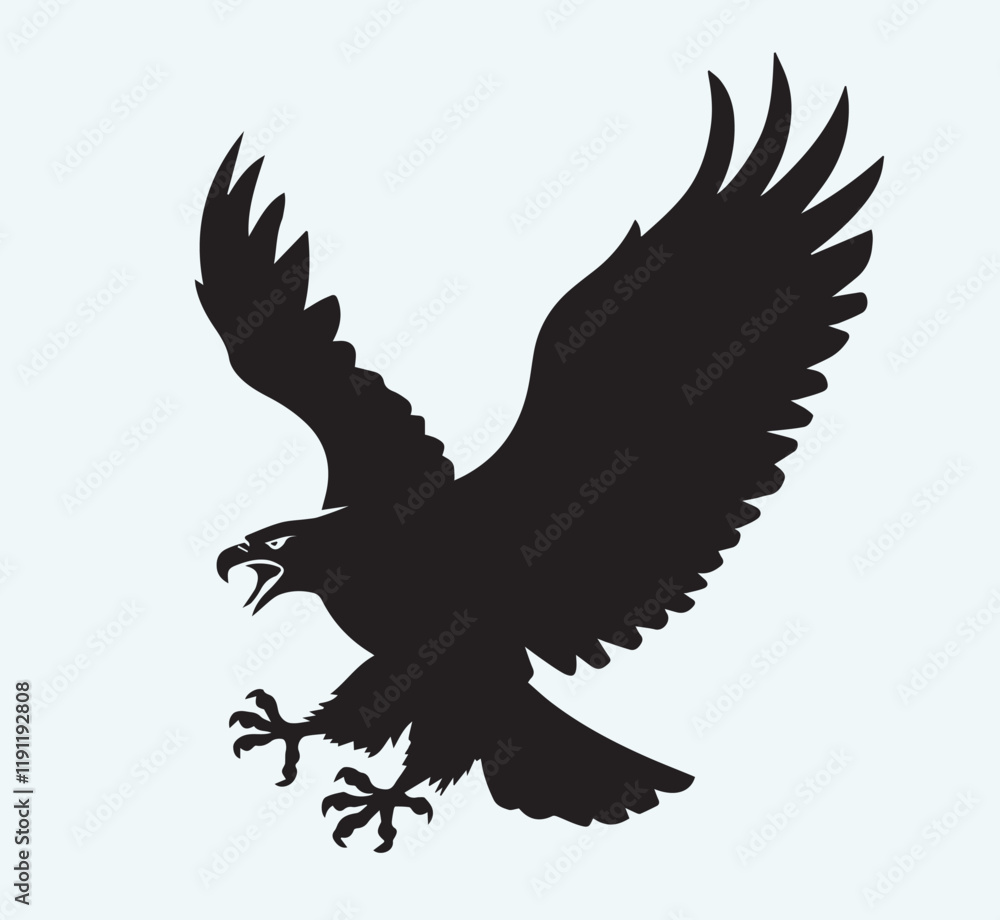 Fototapeta premium eagle silhouette icon 