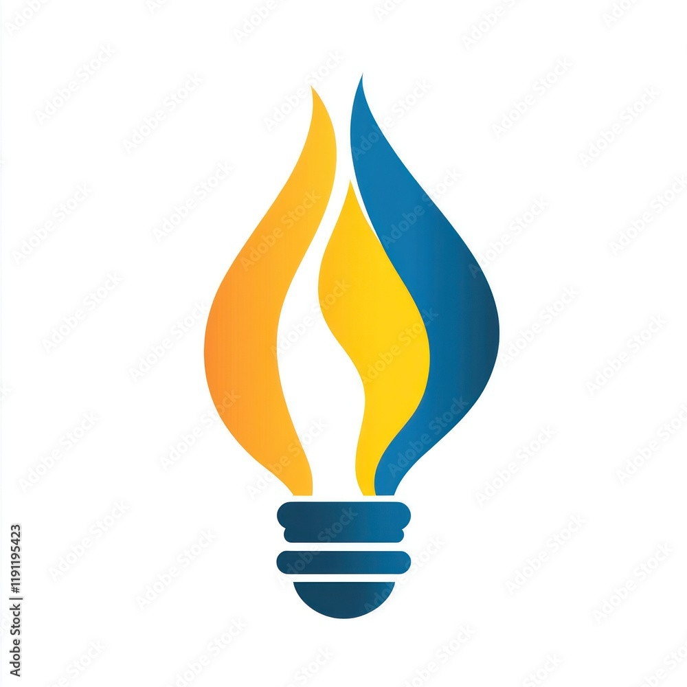 Dual flame lightbulb idea energy innovation design Dual flame lightbulb idea energy innovation design