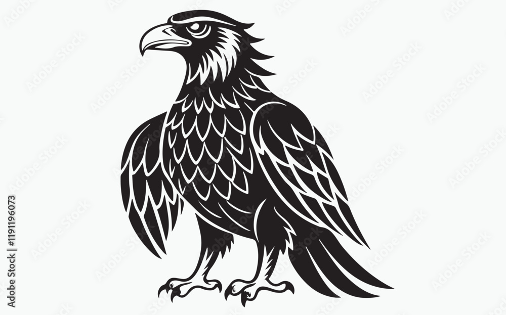 Obraz premium Eagle silhouette black