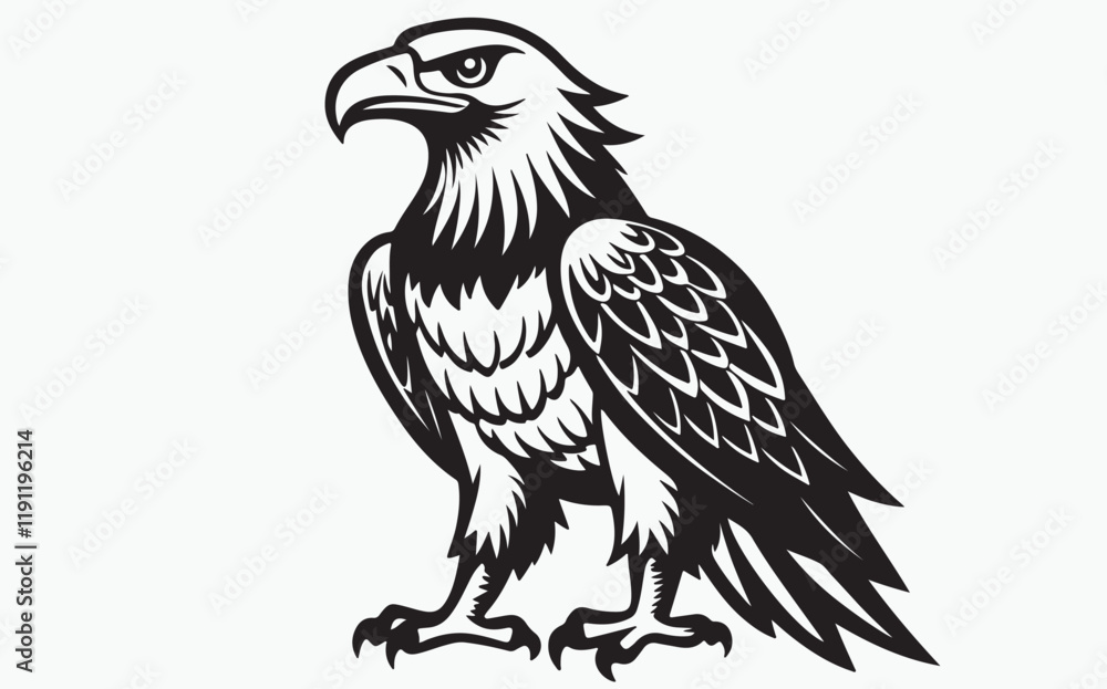 Obraz premium Eagle silhouette black