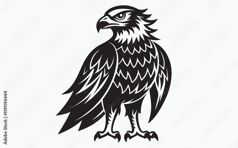 Obraz premium Eagle silhouette black