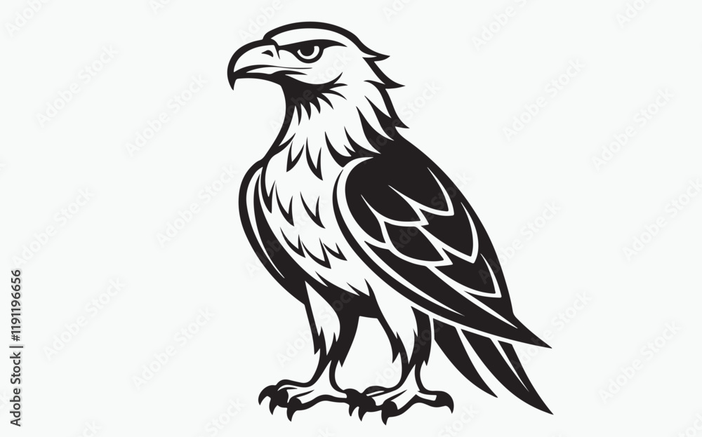Obraz premium Eagle silhouette black