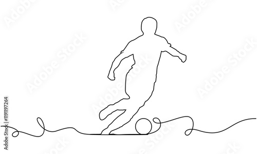 vector of soccer player dribbling the ball