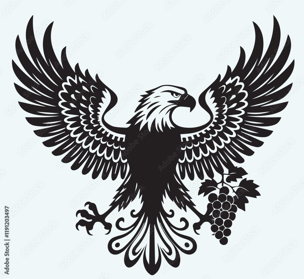 Eagle black silhouette art Eagle black silhouette art