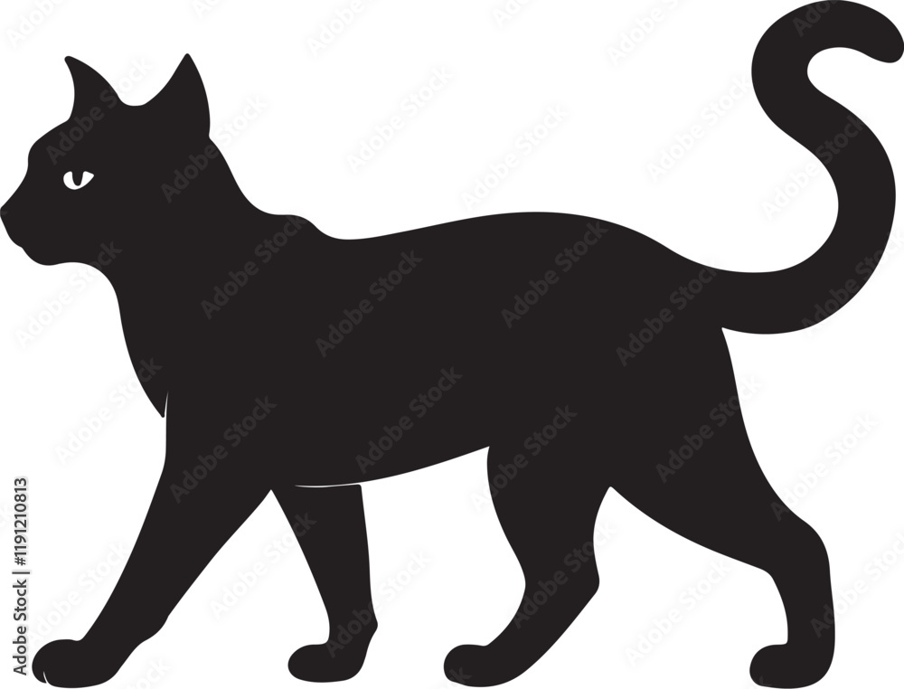 Obraz premium Cat Black Silhouette