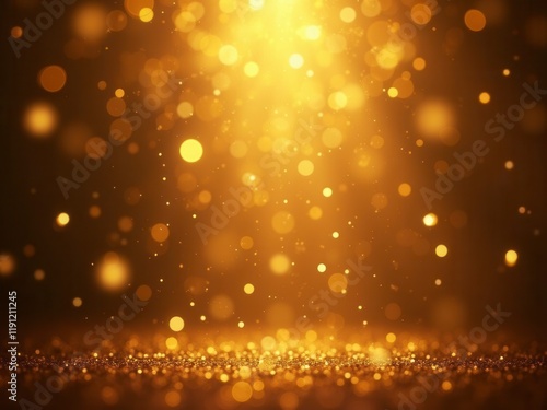 Golden Confetti Falling, Festive Background