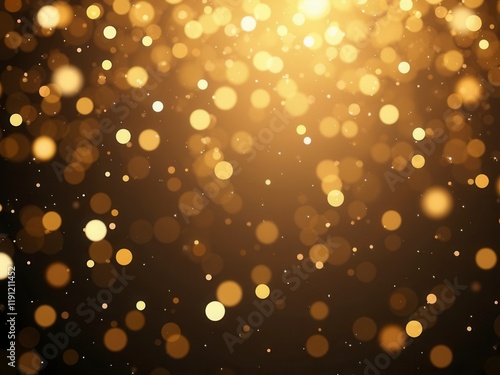 Golden Confetti Falling, Festive Background