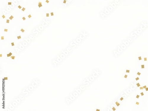 Golden Confetti Falling, Festive Background