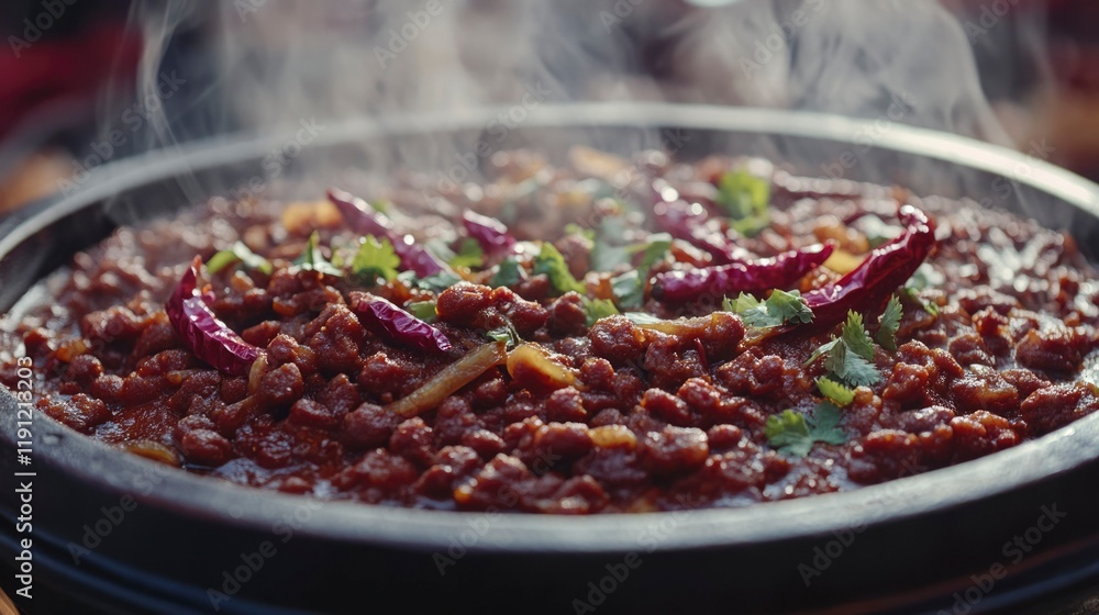 Steaming Hot Spicy Chickpea Curry Dish Steaming Hot Spicy Chickpea Curry Dish