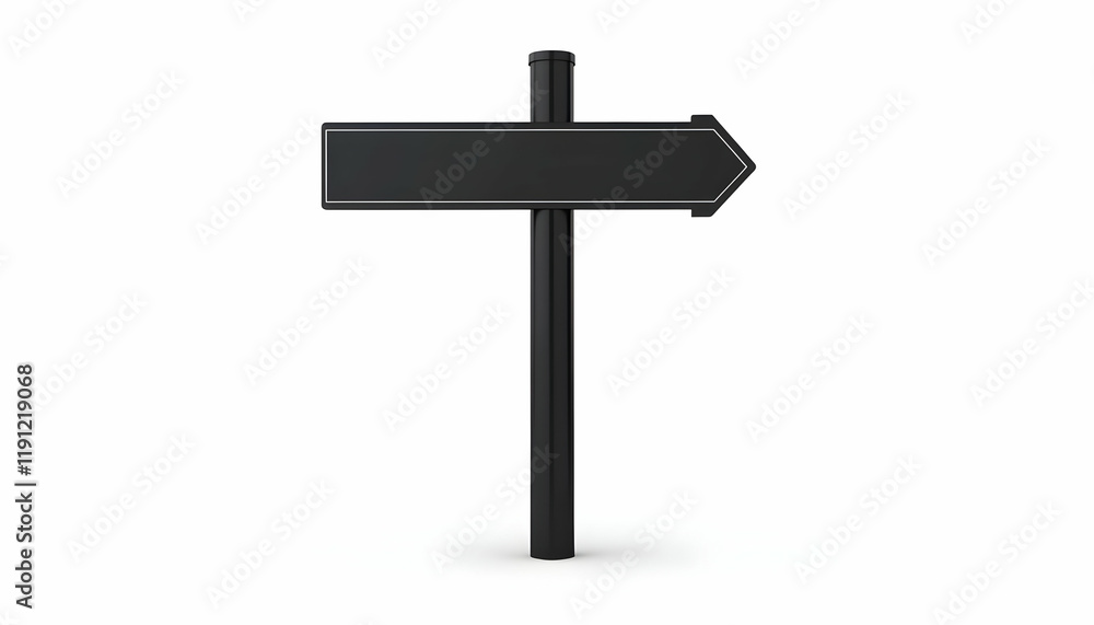 Blank Directional Signpost in a Minimalistic Style Indicating Unspecified Routes and Paths for Exploration Blank Directional Signpost in a Minimalistic Style Indicating Unspecified Routes and Paths for Exploration