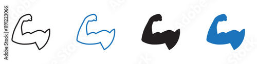 Arm icon Flat line symbol