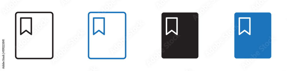 Bookmark icon Flat line symbol Bookmark icon Flat line symbol