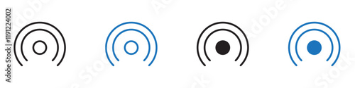 Broadcast icon Flat line symbol