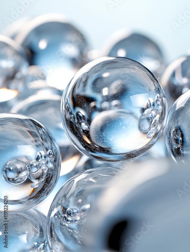 Close-Up of Clear Bubbles