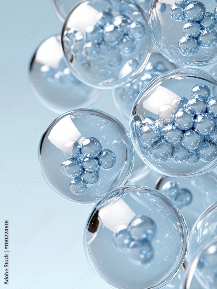 Nested Blue Spheres: A Detailed View Nested Blue Spheres: A Detailed View