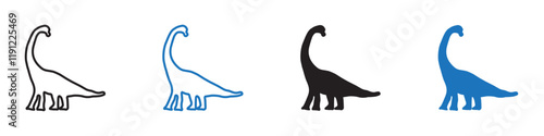 Dinosaur icon Flat line symbol