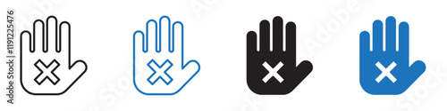 Disclaimer icon Flat line symbol