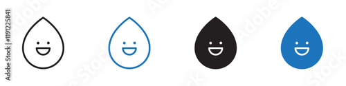 Droplets icon Flat line symbol